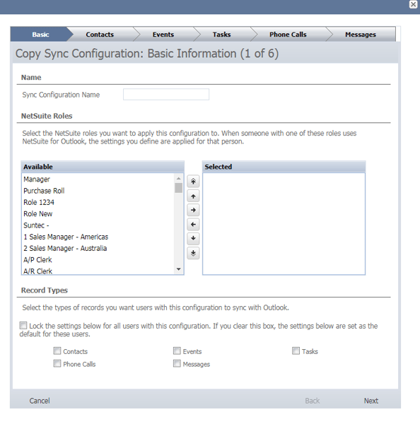 Configuring NetSuite for Outlook