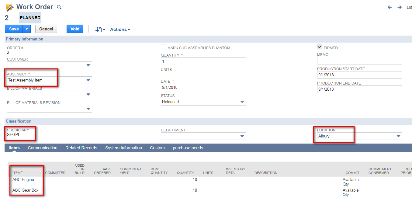 How to Handle Assembly Work Orders in NetSuite